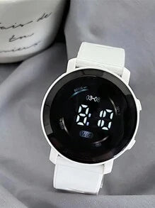 Shein - 1pc Minimalist Sport Style Unisex Student High-Quality Electronic Watch