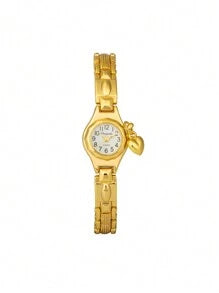 Shein - 1pc Women Watch Simple Elegant Women's Gold Watches Luxury Small Dial Wrist Watches