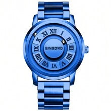 Shein - 1pc Personalized Wrist Watch For Men, Fashion Blue Classic Style