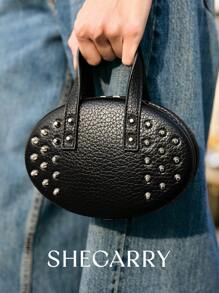 Shein - SHECARRY Ladies, Women Top Handle Bag ,Oval Bag