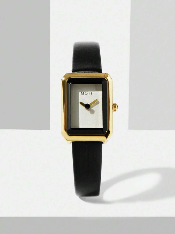 Shein - MOTF PREMIUM SQUARE POINTER QUARTZ WATCH