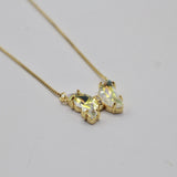 Ming - 18-Karat Gold Plated Crystal Butterfly Necklace