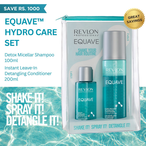 Revlon - EQUAVE™ Hydro Care Set: Deep Cleansing Detox Micellar Shampoo 100ml and Instant Detangling Conditioner 200ml
