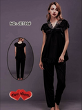 Emerce - 2 Piece 100% Silk Night suit for Women 2301