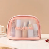 The Original - Premium Faux Leather  Portable Multifunctional Cosmetic Wash Bag  Pink