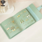 The Original Multi-layer PU Leather Jewelry Storage Book Type Originizer green