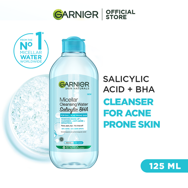 Garnier - Salicylic + BHA Micellar Cleansing Water for Acne Prone Skin - 125ml