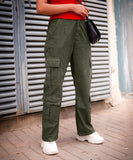 Weave Wardrobe - Urban Edge Green Cargo Pants | Woman