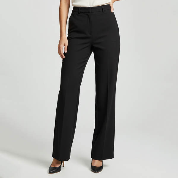 Vybe - Tailored Wide Leg Trousers -  black