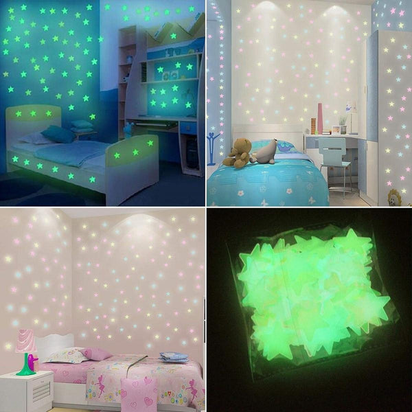 Home.Co -  100Pcs Glow Star Stickers