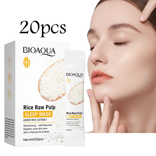 BIOAQUA - Rice Raw Pulp Sleeping Masks 4ml X 20pcs