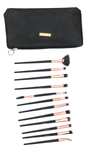 MUICIN - Black Pouch Rose Gold Eye Brush Set - 12 Pieces For Sophisticated Eye Makeup