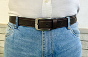 Beri- Cowhide Leather Belt for Men 38mm - Dark Brown