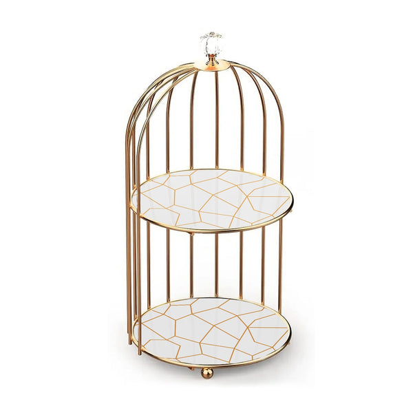 Home.co - 2 Tier Golden Vanity Cage (Random Color)