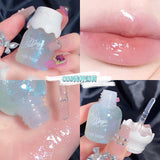 Gege - Bear Cute Lipgloss _Lip Plumper Oil Glitter Lip Gloss Blue sparkle
