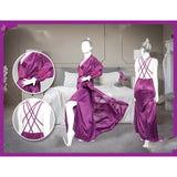 Emerce - 2 Piece Silk Nightwear Inner + Gown For Girls & Women
