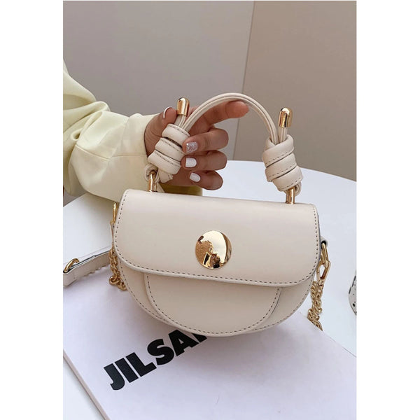 Shein - Mini Chain Flap Saddle Bag,Trendy Business Casual Bag