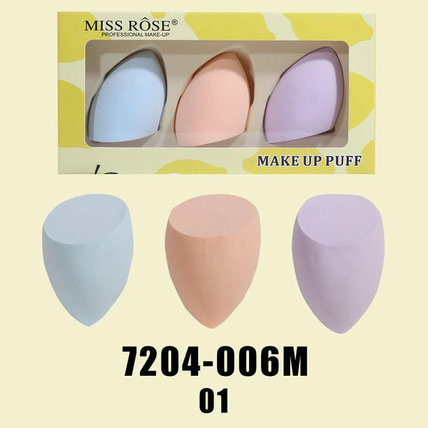 Miss Rose - Pack of 3 Beauty Blender Makeup Puff 7204-006M