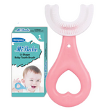 Home.Co- U Shaped Food Grade Silicon Baby Tooth Brush (Pink)