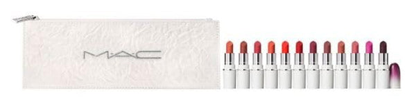 Mac - Lips By The Dozen Mini Powder Kiss Lipstick 12 Piece+Bag