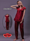 Emerce - Two Hearts 100% Silk Pajama Suit