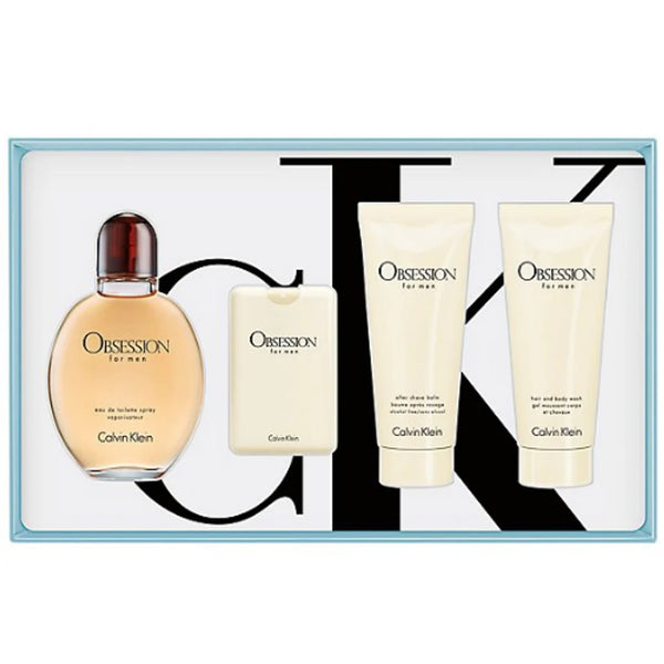 Calvin Klein - OBSESSION MEN (EDT 125ML+20MLDEO+100MLASB+100MLB/GEL) 4PCS GIFT SET