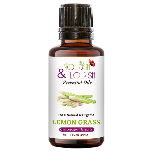 Nourish & Flourish - Lemon Grass Essential Oil 1 FL oz. 30 ml