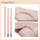 Dragon Ranee - 2 In1 Eyebrow Pencil Natural Waterproof S04 Coffee