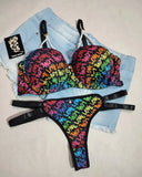 Emerce - Funky Colored Padded Bra and Panty Set