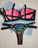 Emerce - Funky Colored Padded Bra and Panty Set