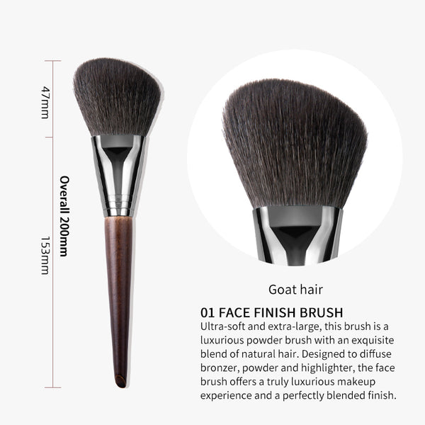 The Original Brush- Wooden Goat Hair Face Finished Brush