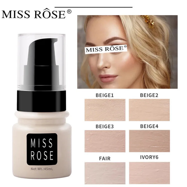 Miss Rose - Matte Oil Control Isolation Cream Moisturizing Waterproof Long-Lasting Liquid Foundation - Ivory 06