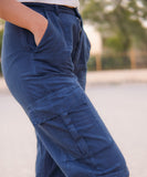 Weave Wardrobe - Urban Edge Navy Cargo Pants | Woman