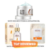 BIOAQUA - & Pack Of 3 Rice Serum Exfoliating Rice Gel Face Scrub and Face Sheet Mask