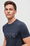 Boss Performance-Stretch T-Shirt With Decorative Reflective Logo