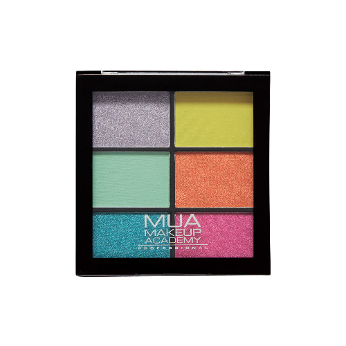 MUA - 6 SHADE EYESHADOW PALETTE - BRIGHT LUSTRE