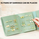 The Original Multi-layer PU Leather Jewelry Storage Book Type Originizer green