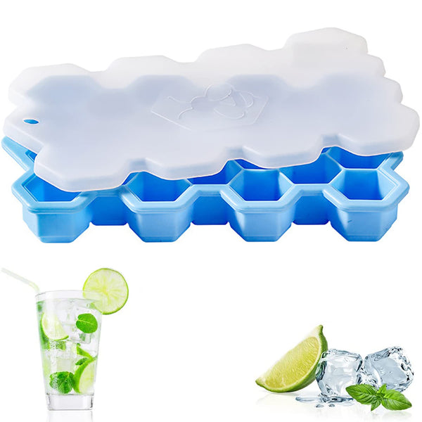 Home.Co - Silicone Honey IceCube Tray with Lid