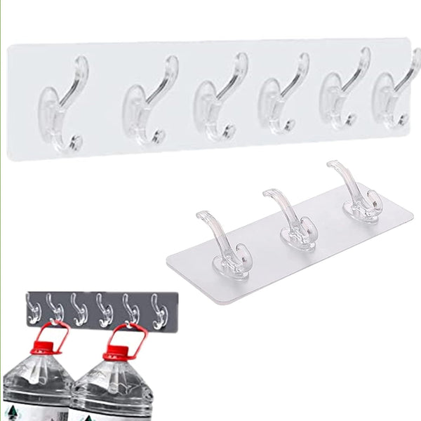 Home.Co - Transparent 6 Row Hook