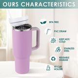 Home.Co - 1Pc Stainless Steel Tumbler 40oz - Purple