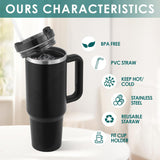 Home.Co - 1Pc Stainless Steel Tumbler (40 oz) - Black