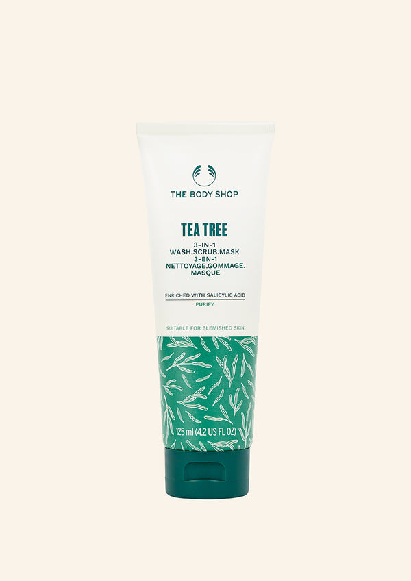 The Body Shop- Tea Tree 3-in-1 Wash Scrub Mask - 125ml