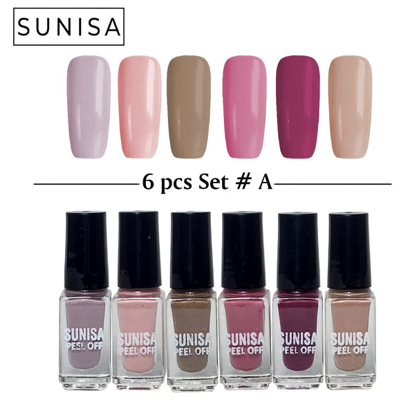 SUNISA 6PCS/SET Gel Nail Polish Box Set-6 Colors Gel Polish Set Shiny Finish, Long Lasting Nail Polish