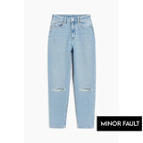 Montivo - (Minor Fault) Light Blue Mom Ripped Jeans