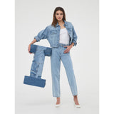 Montivo - Light Blue Paper Bag Mom Jeans