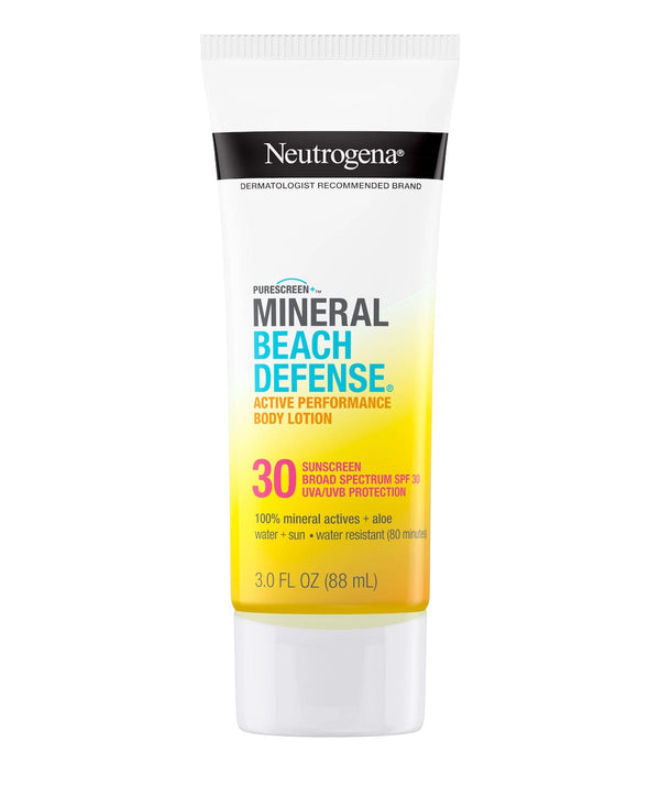 Neutrogena - Purescreen+™ Mineral Beach Defense™ Active Performance Body Lotion Sunscreen, Broad Spectrum SPF 30 - 88ml