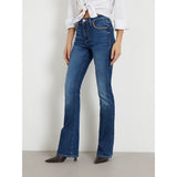 Montivo - Blue High Rise Flare Jeans