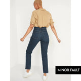 Montivo - (Minor Fault) Extra High Button-Fly Dark Blue Jeans