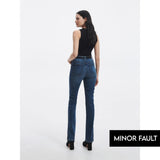 Montivo - (Minor Fault) Slim Mini Flare Split Hem Jeans