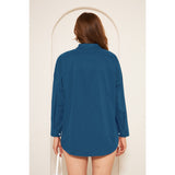Montivo - Yale Blue Oversized Shirt